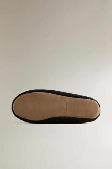 WARM LOAFERS WITH LEATHER SOLE - Khaki Green by Zara - Image 4