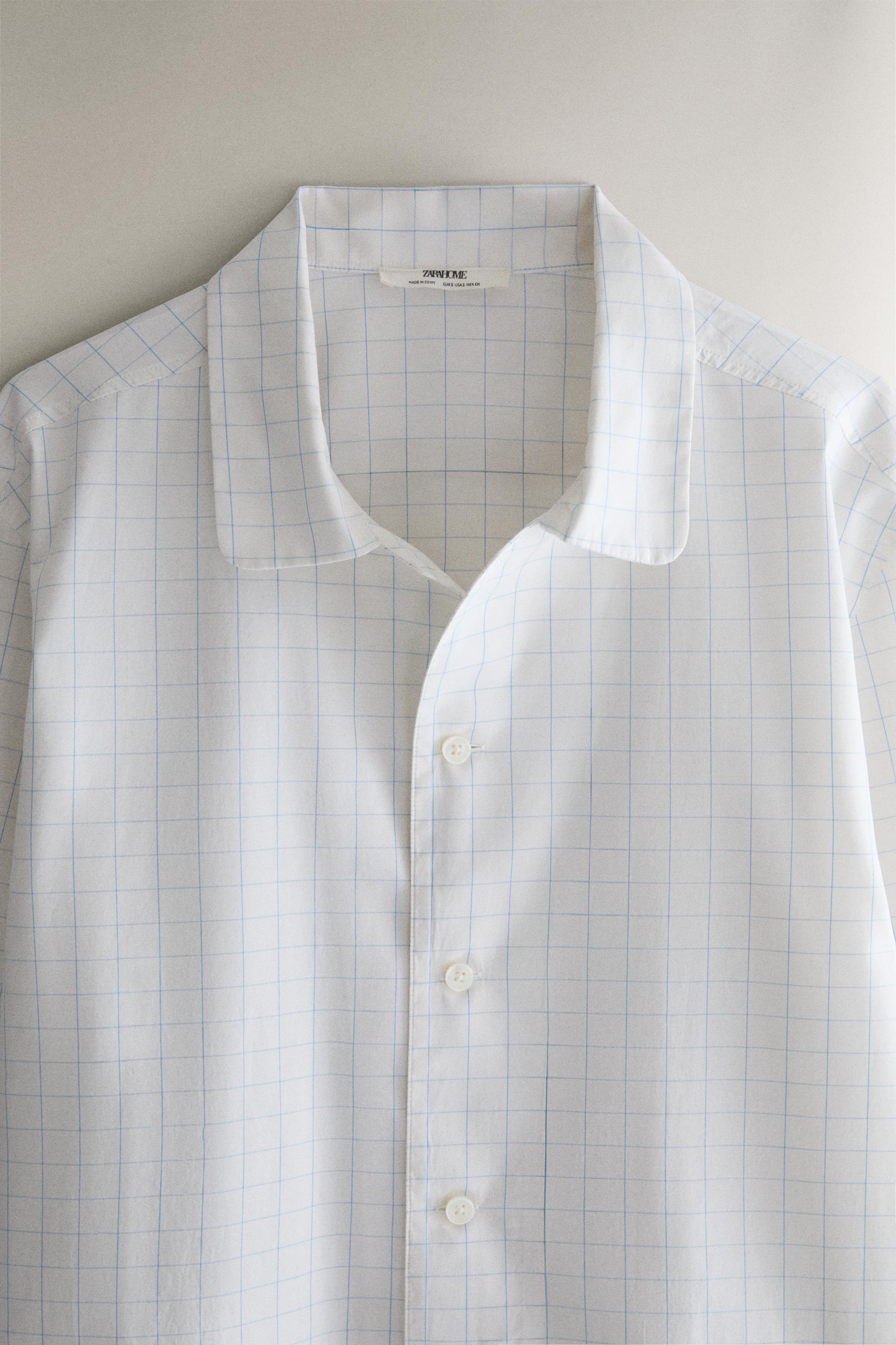 PLAID SHIRT — Oyster-white