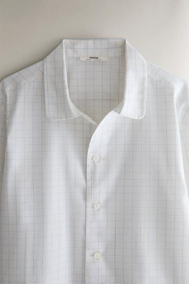 CHECK SHIRT - Oyster-white by Zara - Image 1