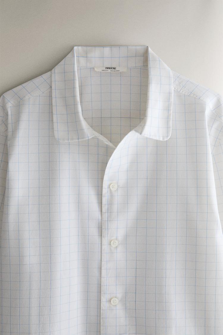 CHECK SHIRT — Oyster-white