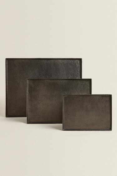 ДЕКОРАТИВЕН МЕТАЛЕН ПОДНОС - Черен от Zara – Изображение 0