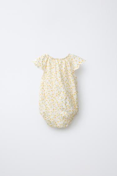 FLORAL BODYSUIT - Yellow by Zara - Image 1