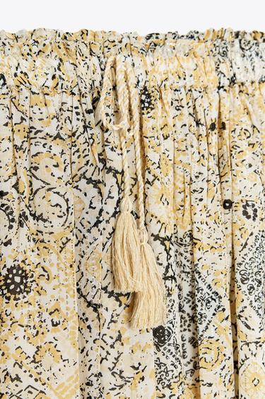 METALLIC THREAD PRINTED SKIRT - Printed by Zara - Image 7