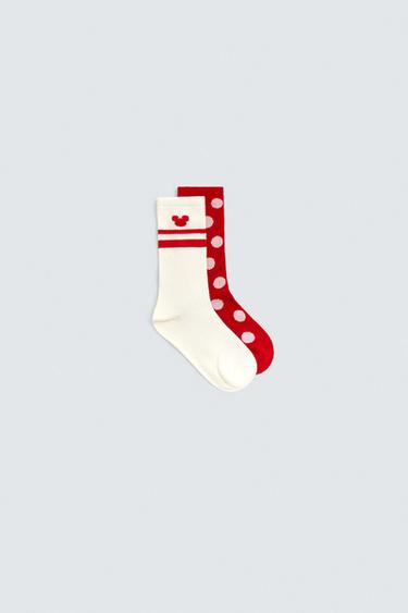 LOT DE 2 PAIRES DE CHAUSSETTES LONGUES ASSORTIES HARRY LAMBERT FOR ZARA X DISNEY - Rouge de Zara - Image 1