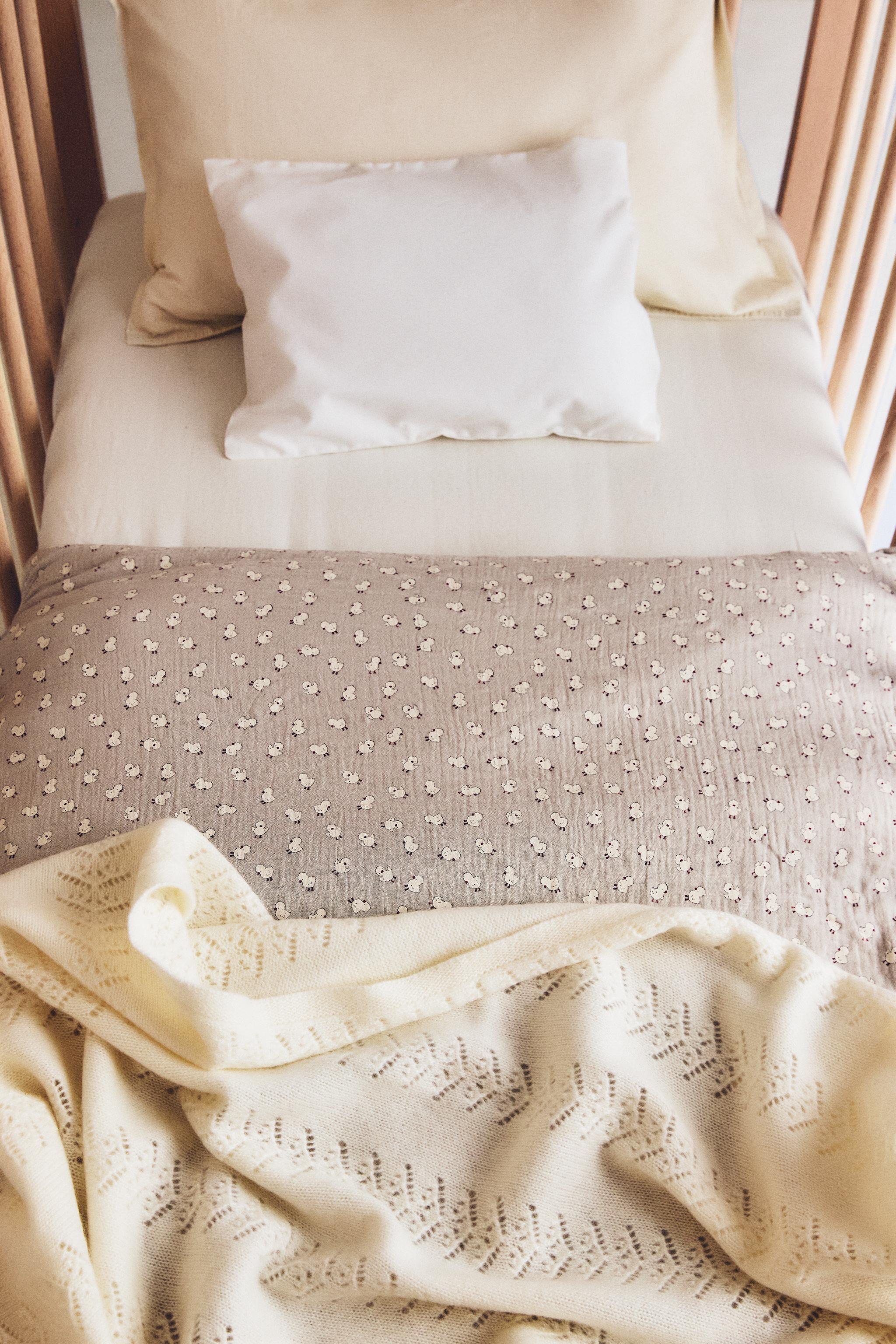 HOUSSE DE COUETTE ENFANT COTON GAZE POUSSINS