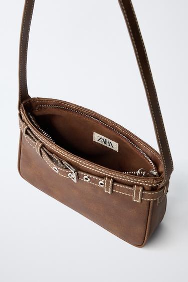 BUCKLE SHOULDER BAG - Brown by Zara - Image 3