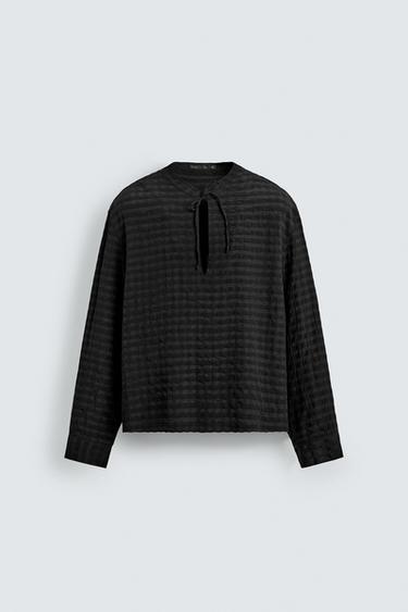 CAMISA POLO ESTRUTURA FLUIDA - Preto da Zara