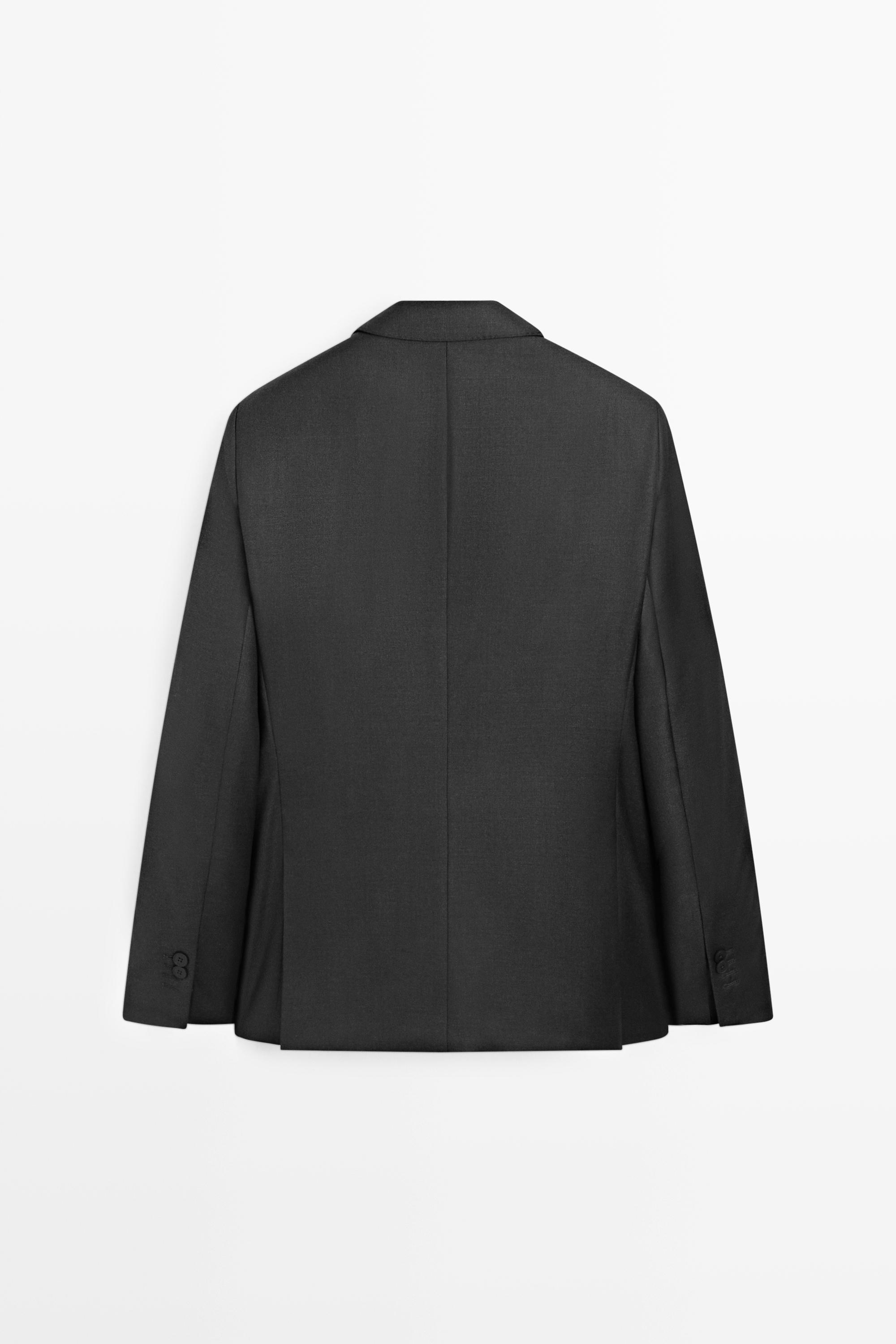 100% cool wool suit blazer