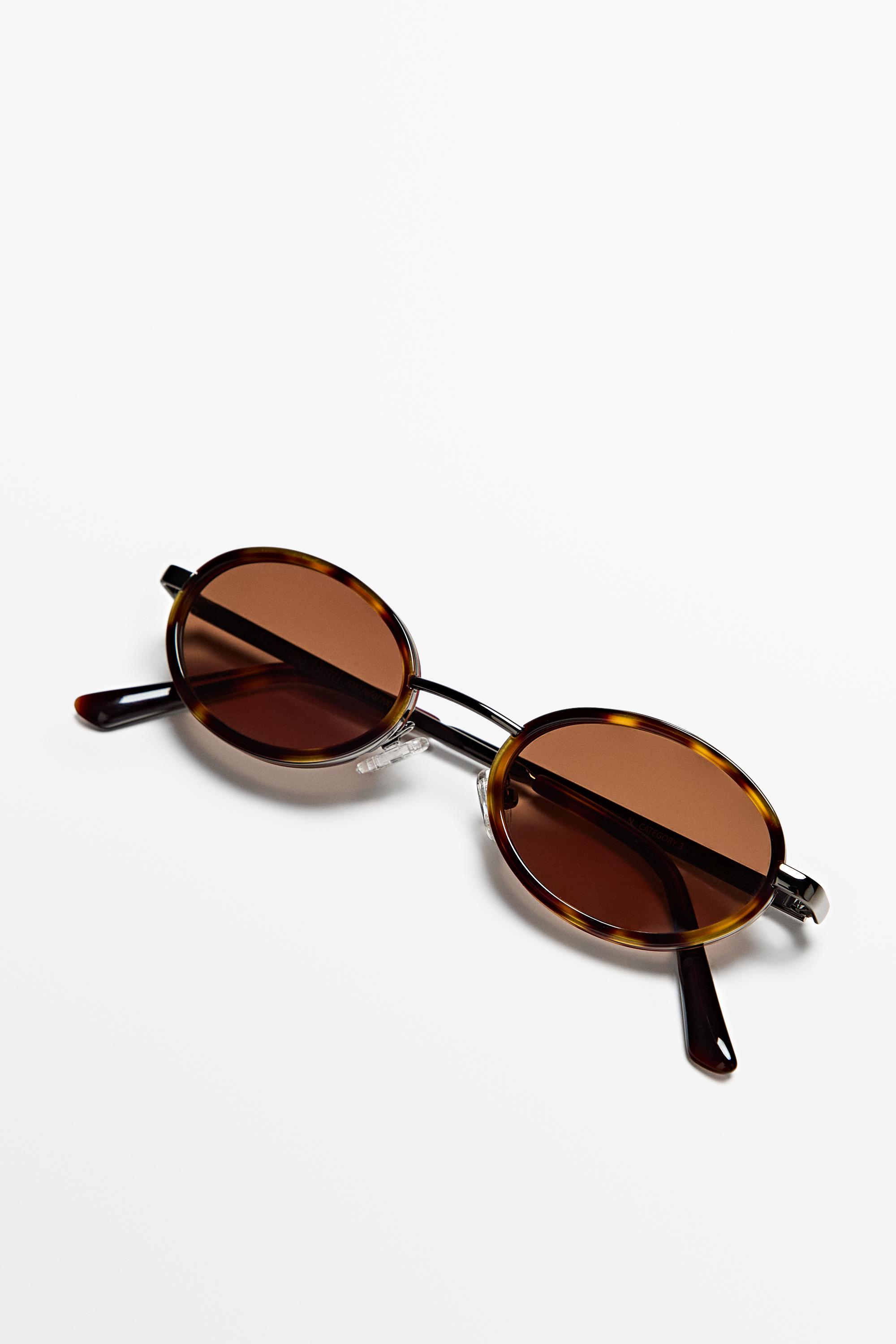 Metallic tortoiseshell-effect sunglasses