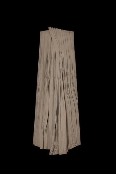 PLISSIERTES, GEKNITTERTES KLEID – ZW COLLECTION - Helles Khaki von Zara - Bild 0