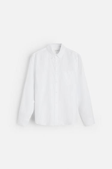 CAMISA OXFORD - Blanco de Zara