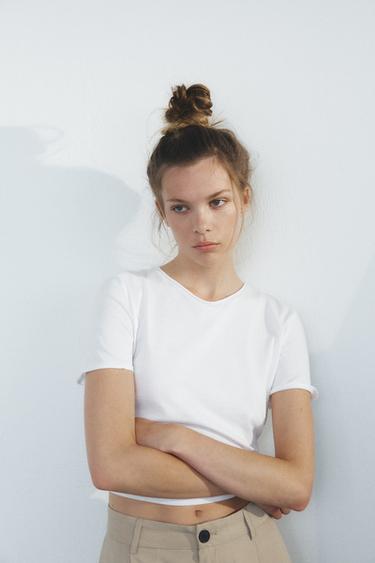 FADED SHORT SLEEVE T-SHIRT - White by Zara