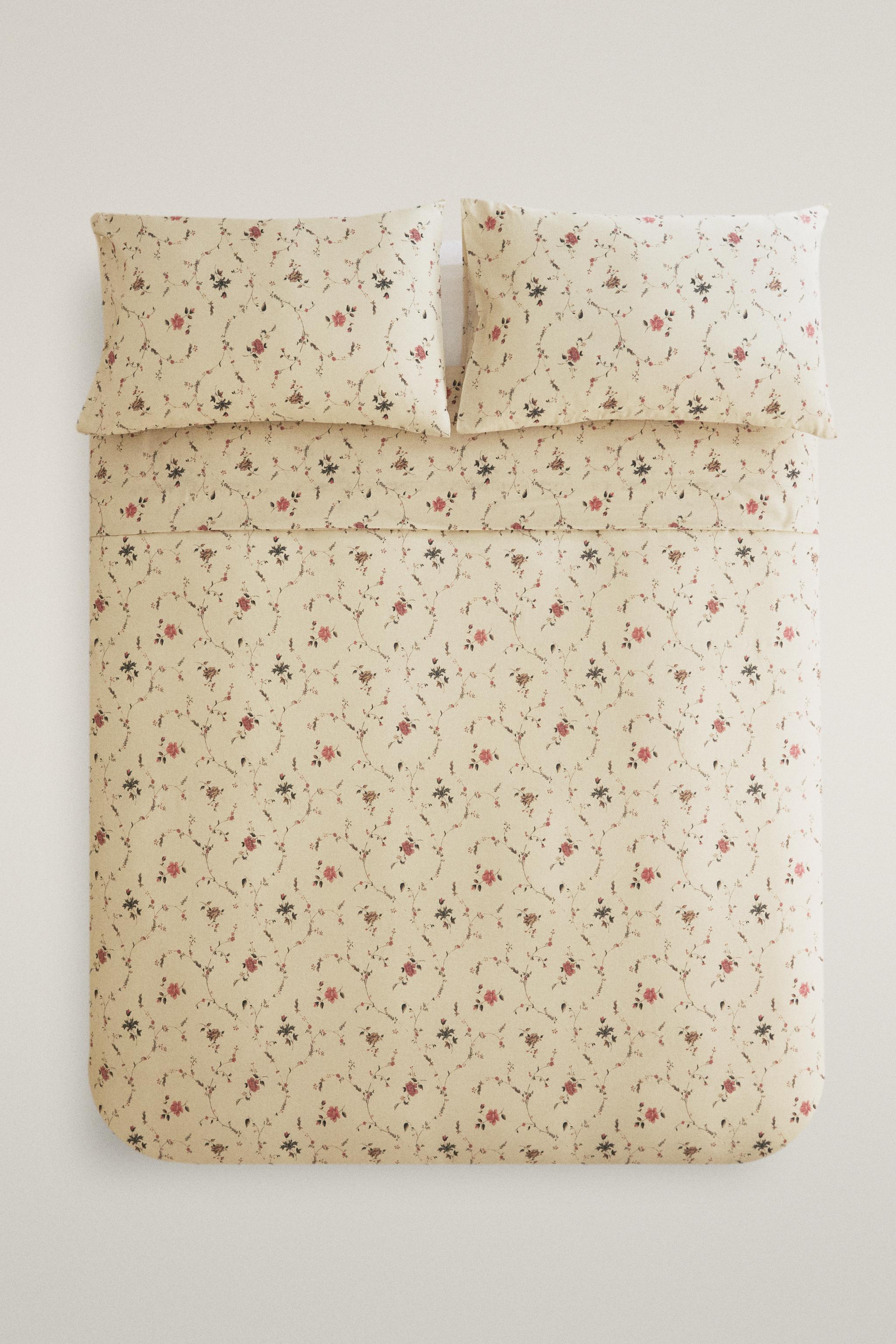 COTTON LINEN FLORAL DUVET COVER | KATHARINE POLE