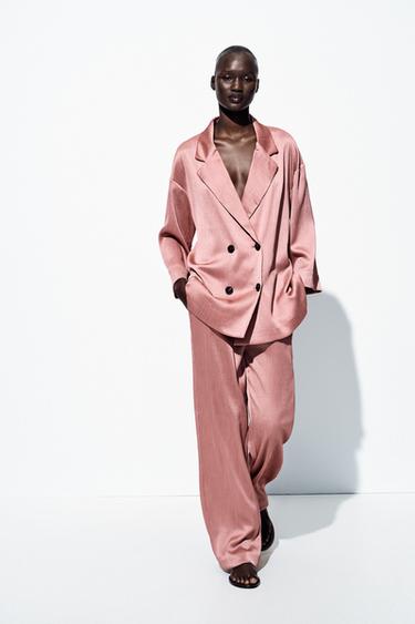CREASED-EFFECT TROUSERS - MARSALA by Zara - Image 0