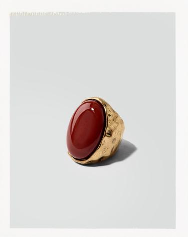 Zara STONE RING - Golden