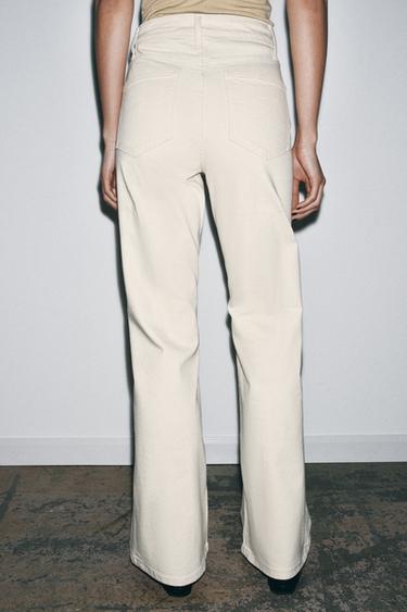JEAN ZW COLLECTION LARGE TAILLE HAUTE - Écru de Zara - Image 3