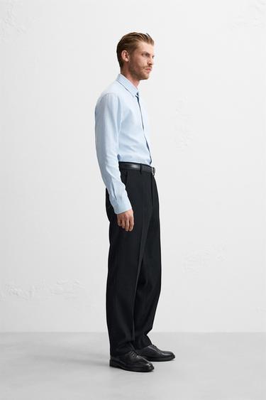 EASY CARE TEXTURED SHIRT - Sky blue by Zara - Image 3