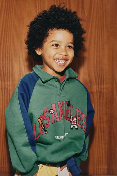 TEXT PRINT SWEATSHIRT — Mid-green 3