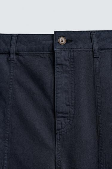 PANTALON STRAIGHT FIT DÉLAVÉ - Bleu de Zara - Image 7