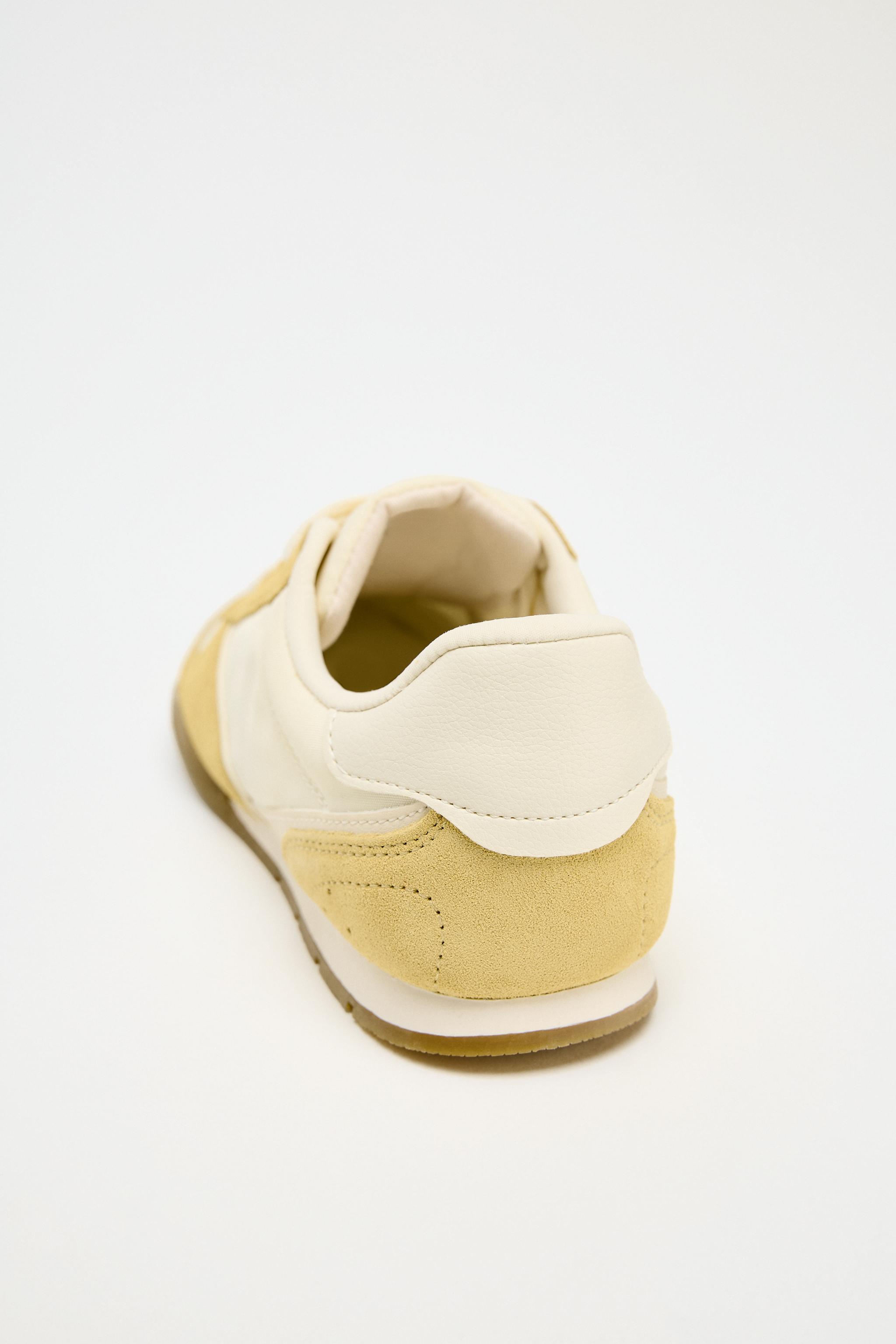 COMBINATION RUNNING SNEAKERS - Mustard | ZARA United States