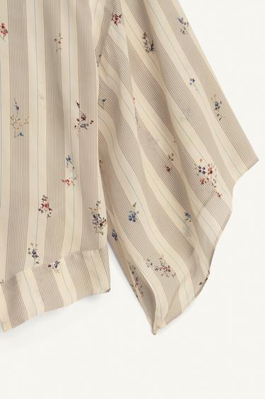 LIMITED EDITION STRIPED FLORAL BLOUSE - Printed by Zara - Image 6