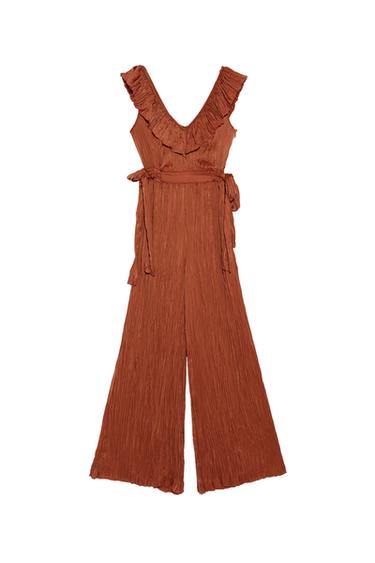 CREASED-EFFECT JUMPSUIT