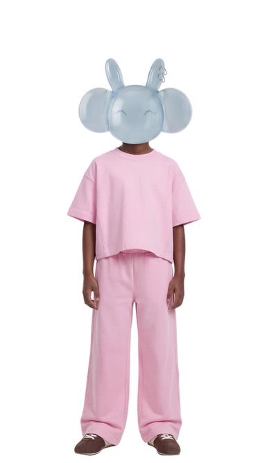 CALÇA DE MOLETOM HEAVY JERSEY WIDE LEG - Rosa da Zara
