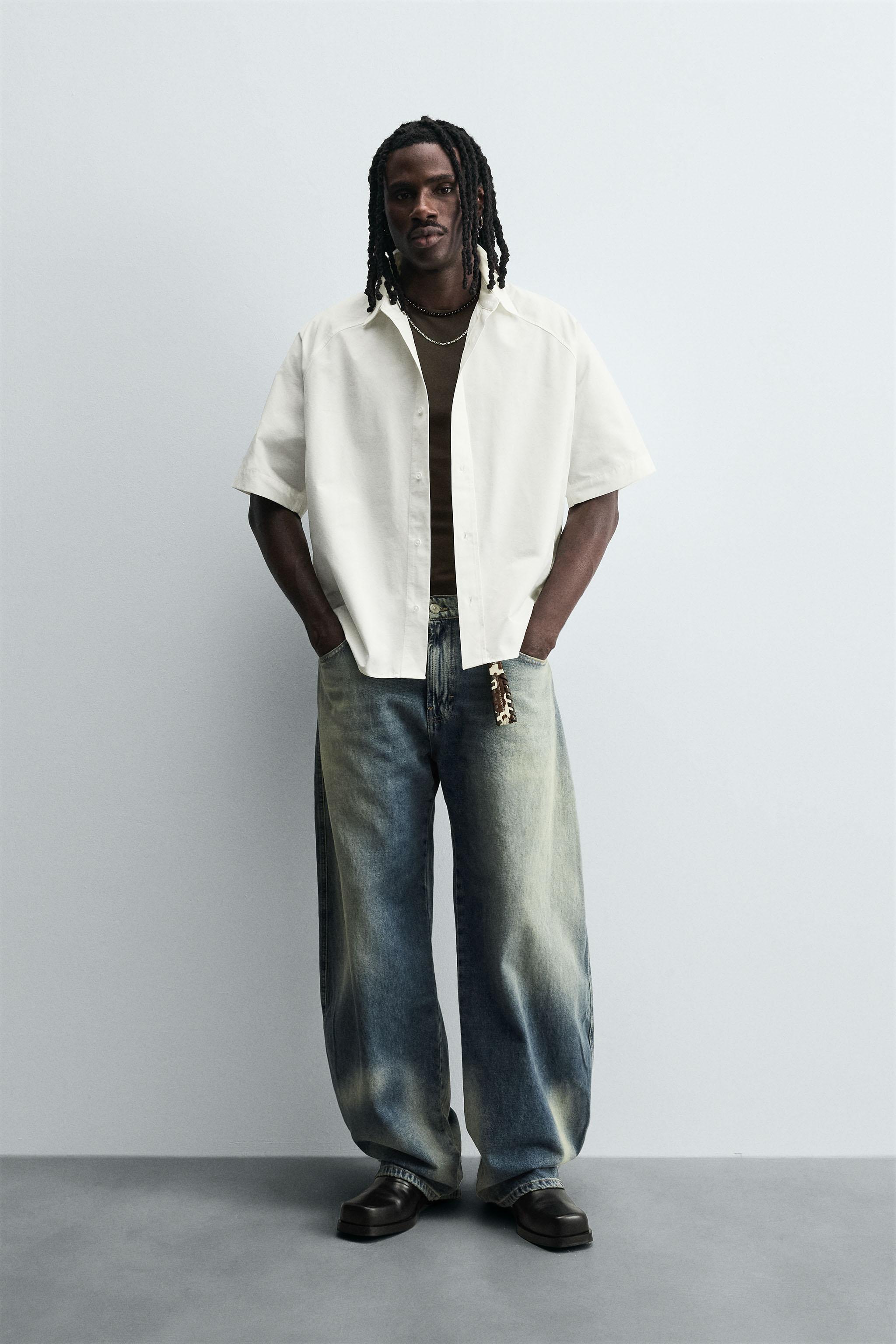 LIMITED EDITION BOXY FIT TECHNICAL SHIRT - Oyster-white