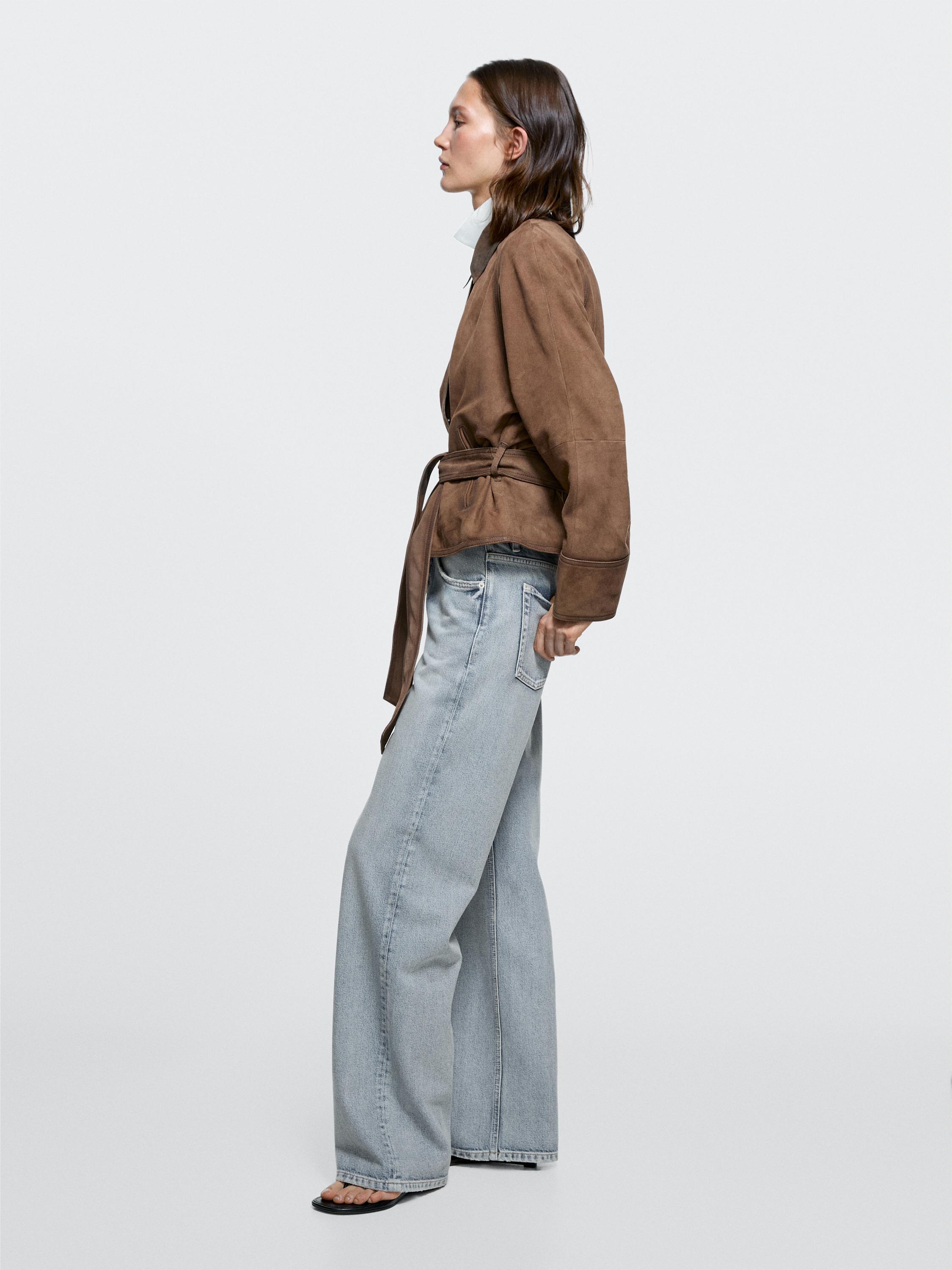Jean wide leg taille moyenne