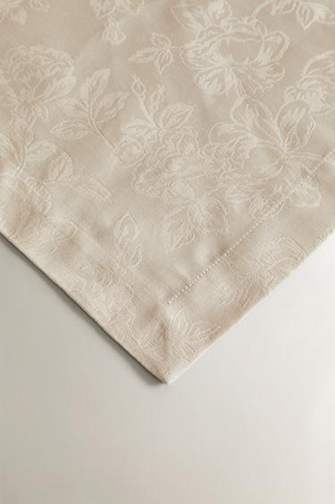 NAPPE JACQUARD FLEURS - Beige clair de Zara - Image 2