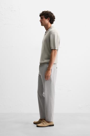 PANTALON À TEXTURE CONFORT - Gris clair de Zara - Image 3
