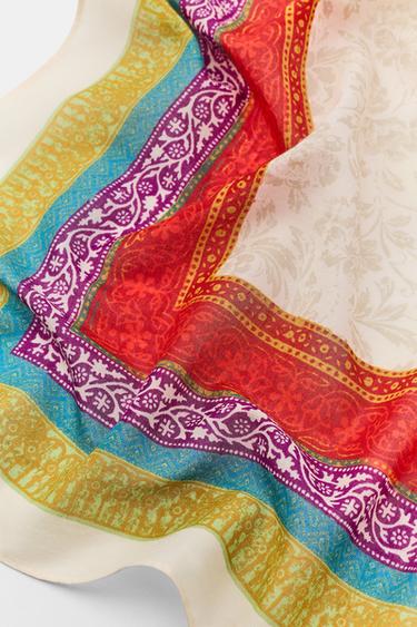 BEADED PRINT BANDANA - Multicoloured by Zara - Image 4