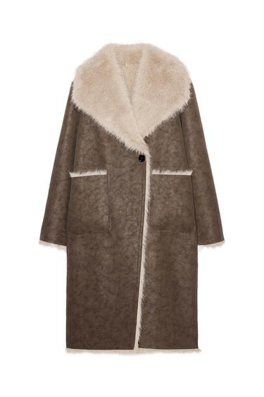 REVERSIBLE DOUBLE-FACED FAUX FUR COAT
