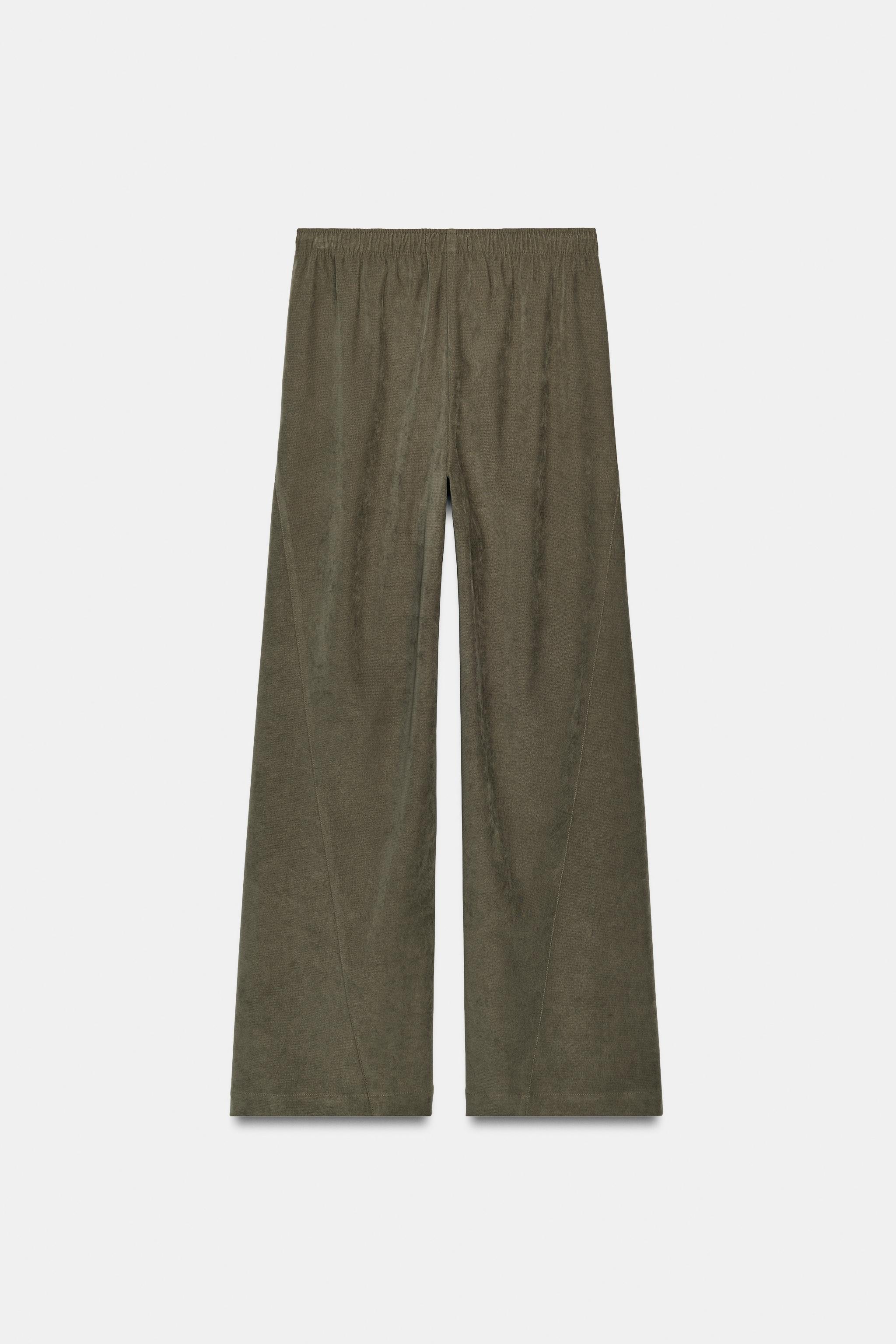 WIDE-LEG ELASTIC WAIST PANTS