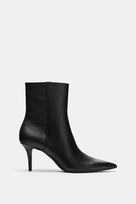 STILETTO HEEL ANKLE BOOTS - Black by Zara - Image 0