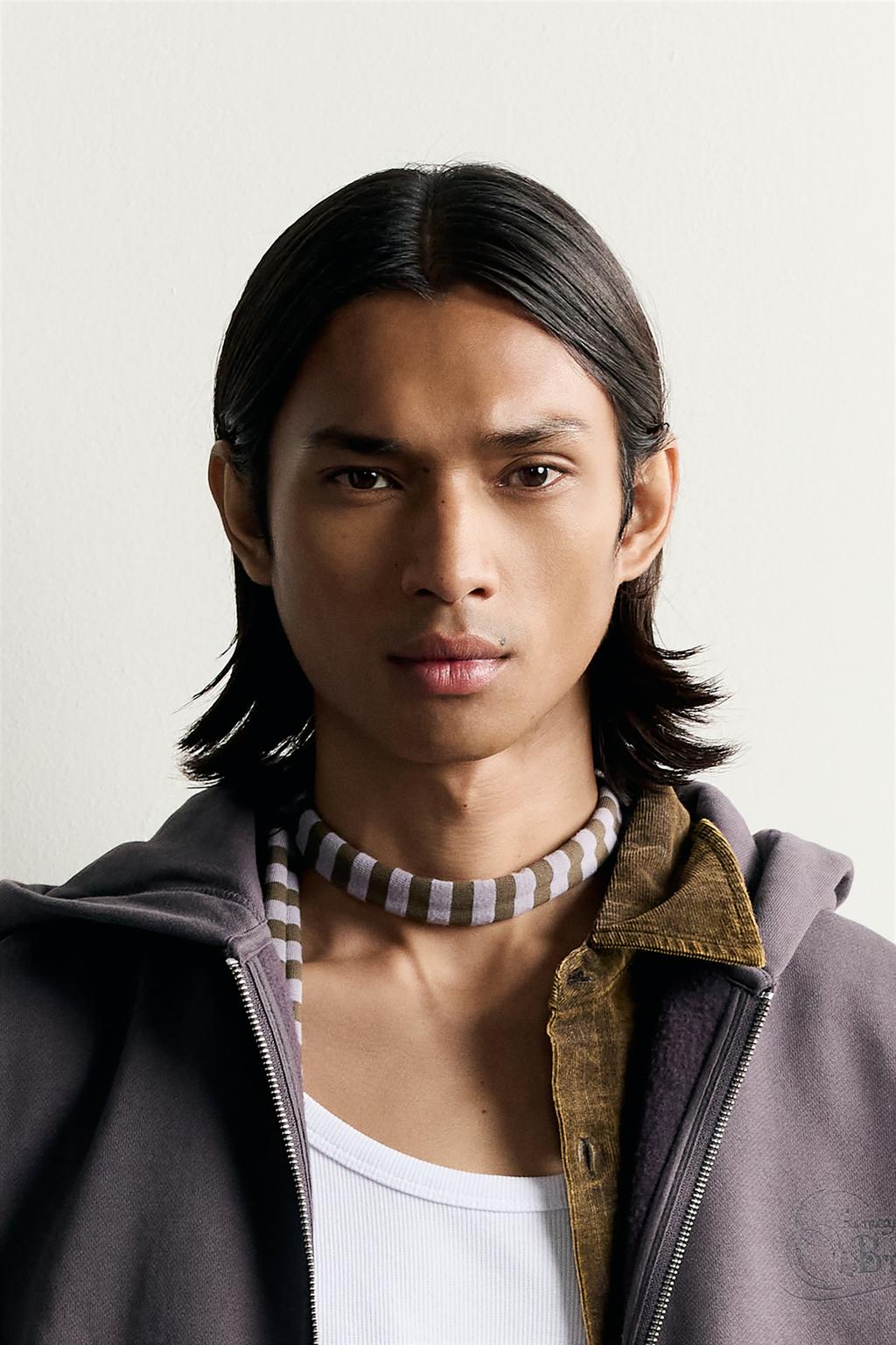 NARROW STRIPED SCARF
