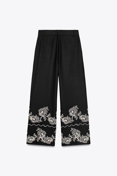 CULOTTES MIT STICKEREIEN – ZW COLLECTION - Schwarz von Zara