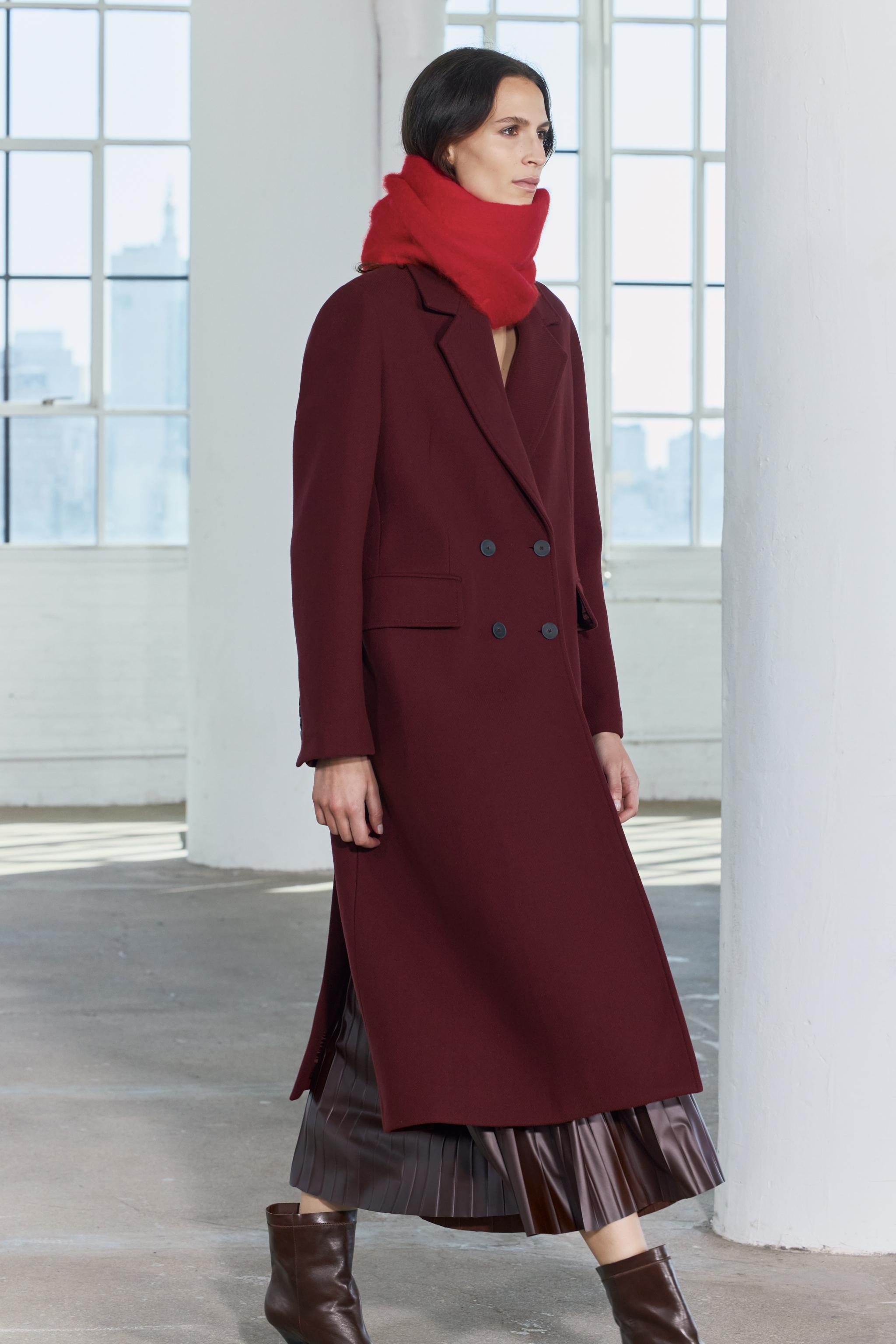 Manteau bordeaux fashion femme zara