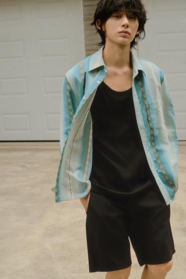 Zara 舒適科技布料短褲 - 黑色
