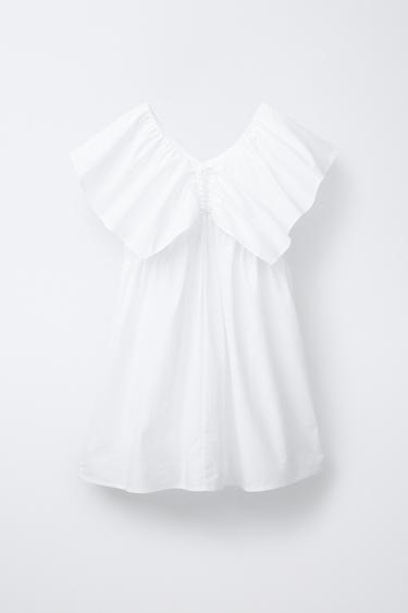 RUFFLED DRESS - White by Zara - Image 1