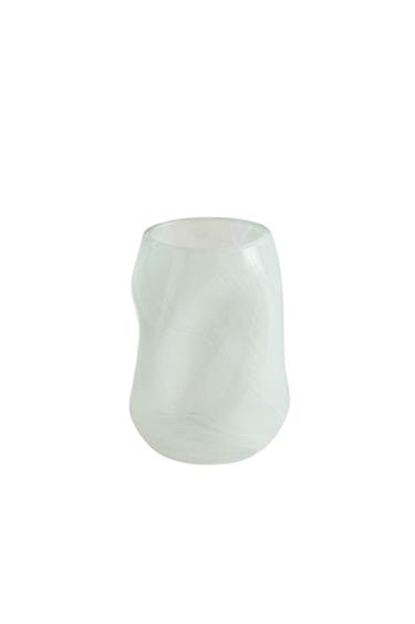SHADED GREEN GLASS TOOTHBRUSH HOLDER - GREENISH by Zara