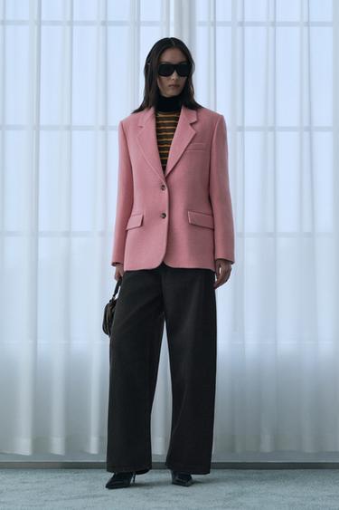 ZW COLLECTION LIMITED EDITION OVERSIZE BLAZER - Pink by Zara