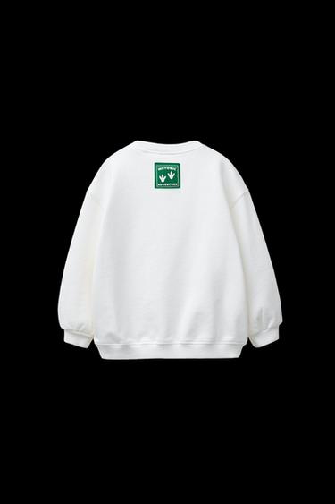 SWEATSHIRT MIT DINOSAURIER-PRINT - Weiß von Zara