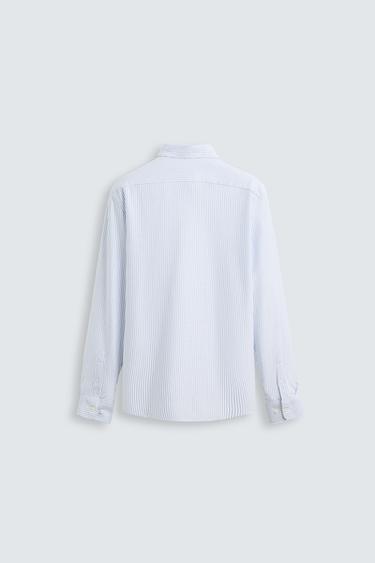 CAMISA REGULAR FIT - Blanco / Marino de Zara