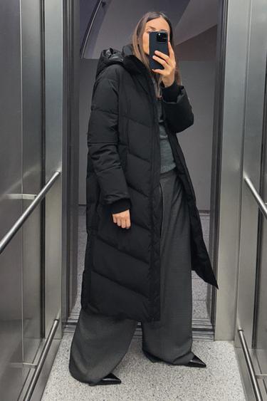 WATER- AND WIND-PROOF HOODED PUFFER JACKET - Black by Zara - Image 2