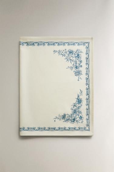 CHEMIN DE TABLE SATIN IMPRIMÉ - Bleu de Zara - Image 4