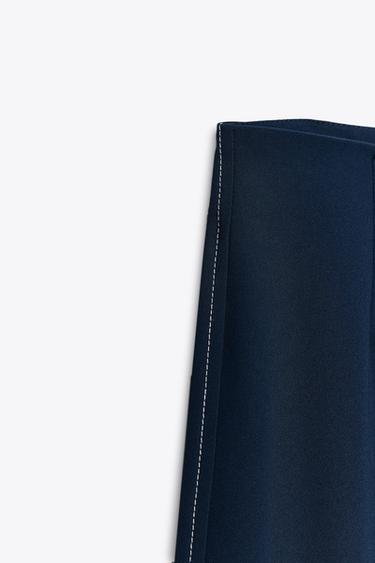 STITCHED CULOTTES - Navy blue by Zara - Image 7
