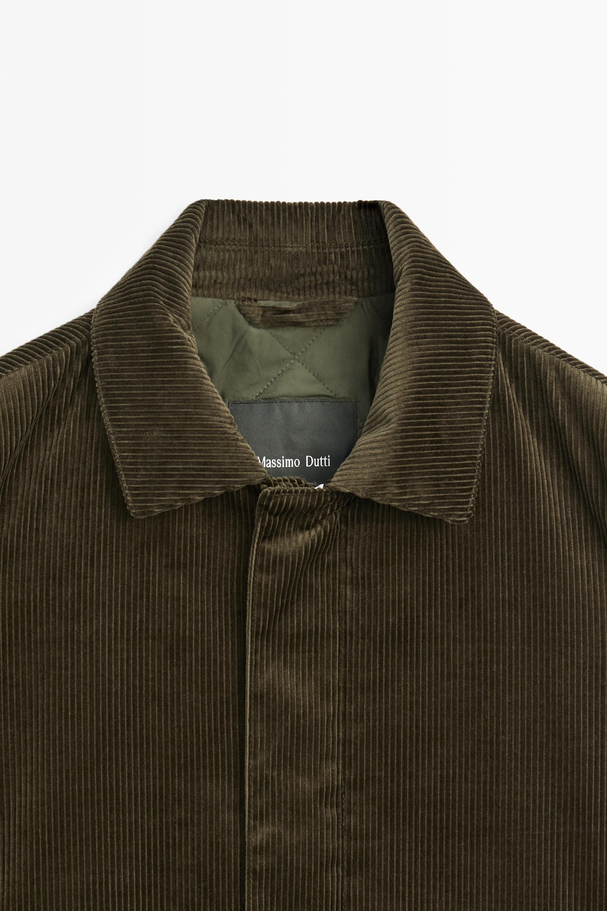 Corduroy jacket with placket detail