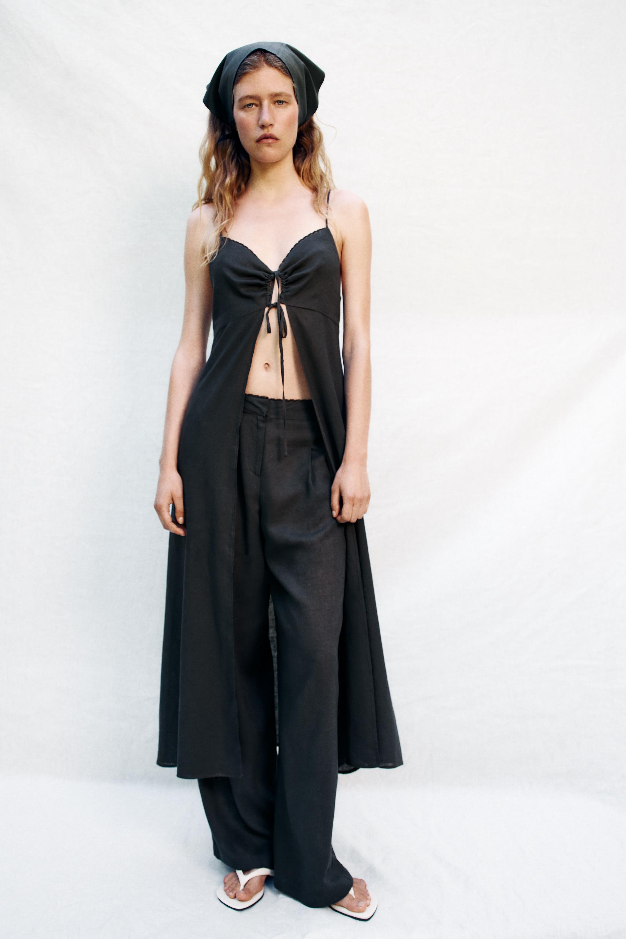 Женские платья Zara LONG LINEN CAMISOLE