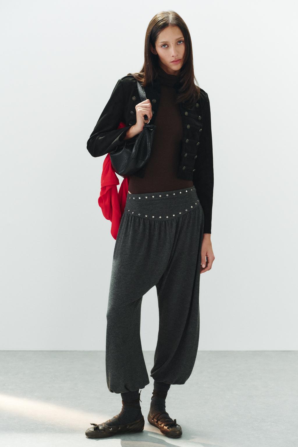 STUDDED SAROUEL TROUSERS